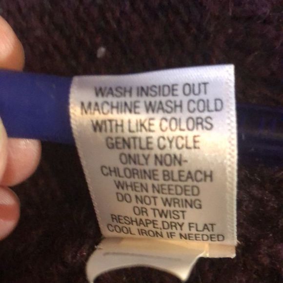 Purple sweater/open front maroon cardigan/ the “cocoon” style. - Picture 11 of 11